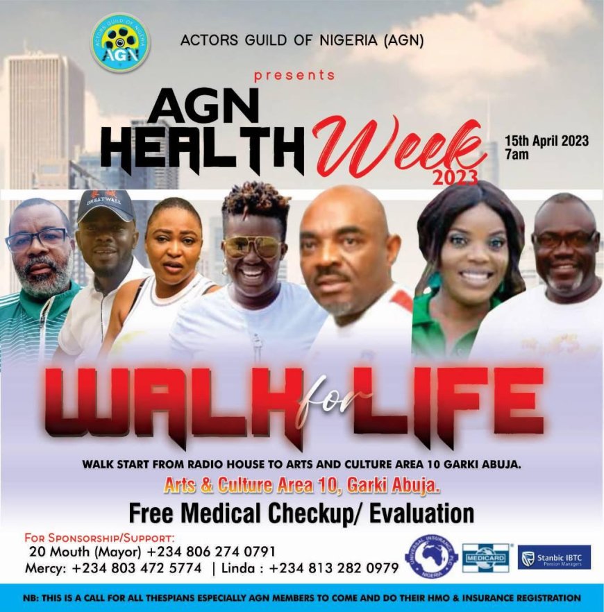 Actors Guild Of Nigeria To Embark On 7- Day Health Awareness Campaign In Abuja 