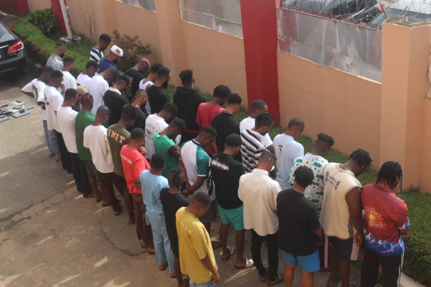 Yahoo-Yahoo Scam:  44 Suspects In EFCC's Benin City Detention Cell