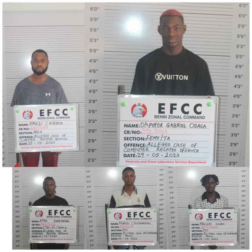 Plumber Turns Yahoo Boy, Four Others Jailed In Benin City