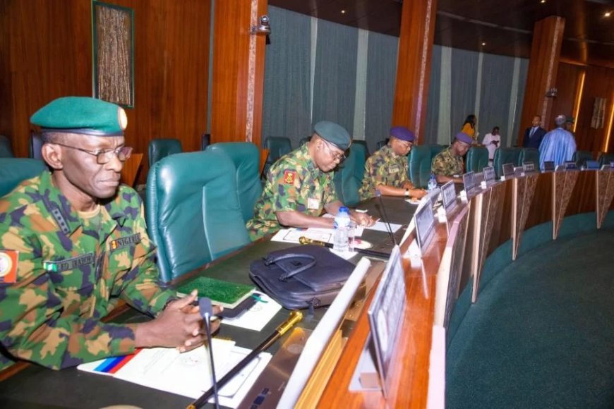 President Tinubu Meets Service Chiefs In A Critical Meeting