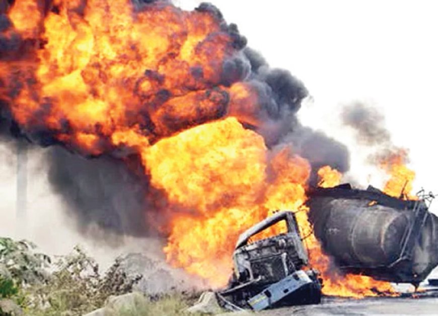 Ondo Tragedy: Petrol Tanker Falls, Explodes, Burnt Pregnant Woman, Several Children, Scores Of Others