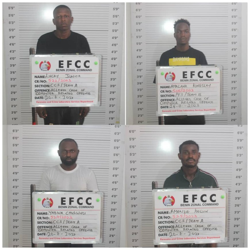  EFCC To Return Recovered €7,040 To German Victim ...As Court Sends Eight Yahoo Boys To Prison In Benin