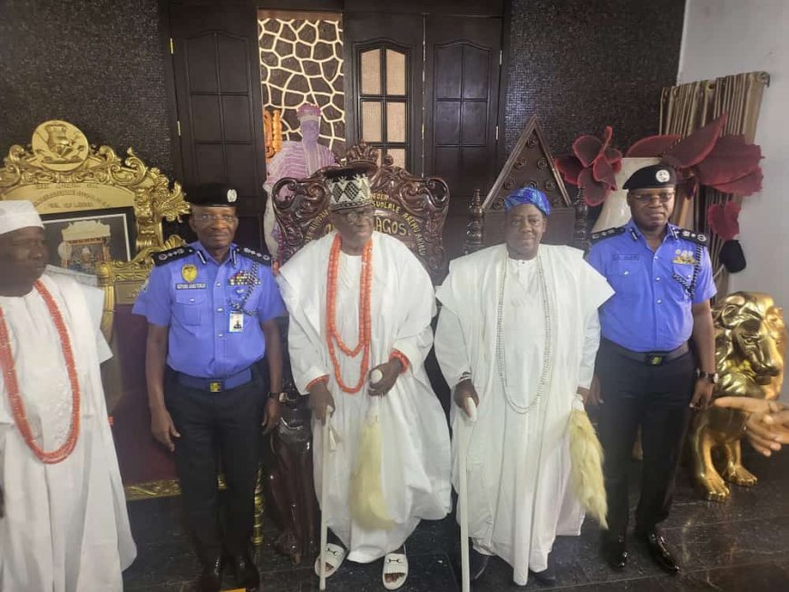 Community Policing: Ag. IGP Egbetokun Visits Oba Of Lagos, Charges Traditional Rulers On Safer Society 