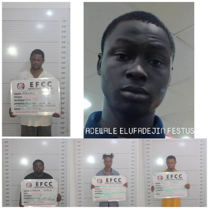  Five Benin City Yahoo Boys Jailed
