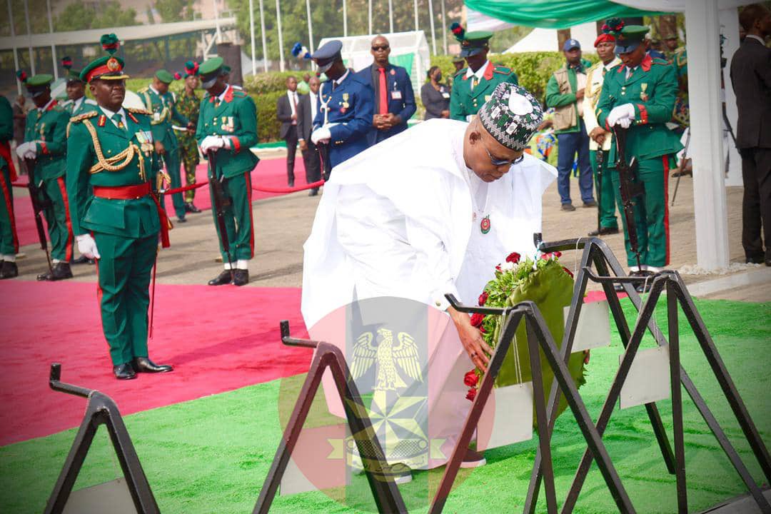 AFCRD 2026: Tinubu Honours Fallen Heroes As COAS, Service Chiefs Pay Solemn Tribute