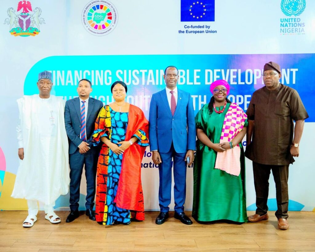 The SSA to the President on SDGs, Princess Adejoke Orelope-Adefulire, Minister of Finance and Coordinating Minister of the Economy, Taiwo Oyedele and the UNDP Resident Representative, Ms Elsie Attafuah at the Experience Exchange Programme on the Implementation of the Integrated National Financing Framework for the SDGs in Abuja recently.