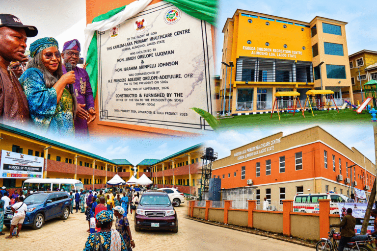 OSSAP-SDGs Commissions 50-Bed Healthcare Centre, Recreational Facility, 36 Classrooms Blocks in Lagos